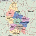 Luxemburg Politische Karte