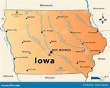 Mapa De Iowa Foto de archivo - Imagen: 36634660