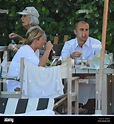 Fabio Cannavaro and wife Daniela Cannavaro at their hotel while taking ...
