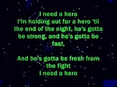 I need a hero - (lyrics) - YouTube