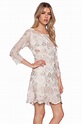 Anna sui Deco Embroidered Mesh Mini Dress in Pink | Lyst