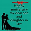 20+ Images For Happy wedding anniversary son and daughter-in-law