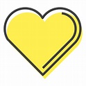 amistad corazón amarillo feliz - Descargar PNG/SVG transparente