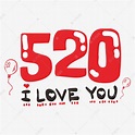 520我爱你ILOVEYOU艺术字设计图片-千库网