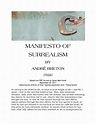 Manifesto Of Surrealism by André Breton by Sarah Beth Knott - Issuu