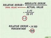 Cómo calcular el error relativo: 9 Pasos (con imágenes)