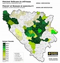 Bosniaks in Bosnia and Herzegovina by municipality (2019) | Bosnia and ...