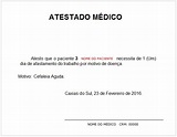 Modelo de Atestado Médico, Para Imprimir - Download Atestado Médico