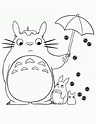 Adorable Totoro para colorear, imprimir e dibujar –ColoringOnly.Com