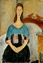 Retrato de Jeanne Hebuterne Sentada (1918) de Amedeo Modigliani | Tela ...