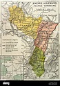 Mapa de Alsacia-Lorena, circa 1910 Fotografía de stock - Alamy