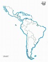 Mapa Da América Latina Para Colorir - MATERILEA