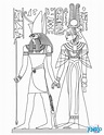 Dibujos para colorear dioses egipcios nefertiti y horus - es.hellokids.com