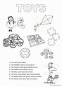 Toys - Colouring worksheet: English ESL worksheets pdf & doc