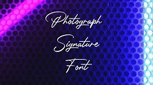 Photograph Signature Font Free Download