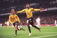 Thierry Henry celebrates v Real Madrid