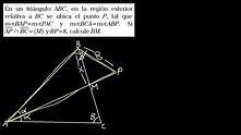geometria , en un triangulo ABC , en la region exterior relativa a bc ...