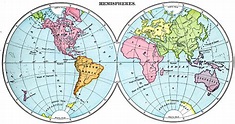 Western And Eastern Hemisphere Map