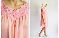 babydoll nightgown 1960s peignoir nightie floaty negligee