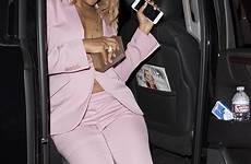 eve rapper wardrobe boob malfunction suit boobs her dailymail kids blazer pink trouser worst parent nightmare falls step every front
