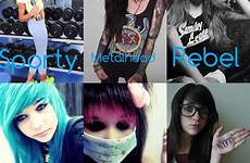 emo goth scene fashion style girl gothic girls hipster outfits metalhead punk nerd between nerdy styles cute hair same shade