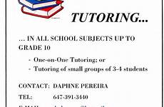 tutoring tuition tutor sample format ara