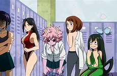 academia hero momo anime hair down bath her boku yaoyorozu uraraka ochako naked mina mineta scenes desnuda moment noticed rare