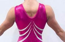 pink leotard lycra shiny gymnastics rhinestones gear dance quality kids high delight