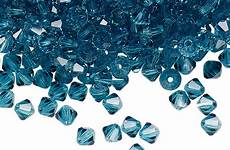 preciosa beads crystal czech indicolite 4mm pkg bead bicone faceted per sold regular stock