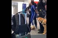 airport woman arrest