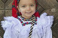 traditional romanian wearing clothes girl small romania gate europe preview