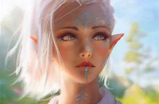 elves elfos blond artstation druid wallha wallhere reciper