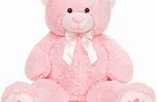 bear teddy stuffed toy animal giant plush pink soft bow red walmart footprints 38in tie choice