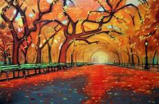 pastel oil paintings painting beginners easy beautiful drawing drawings pastels autumn famous artist park clingerman tree paper watercolor color do