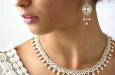 swarovski perlen halskette kristalle brautschmuck earring