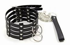 slave collar bdsm bondage leather sex fetish leash women restraint erotic toys cage games adult pu tryfm restraints necklace metal