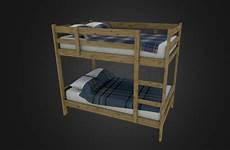bunk bed 3d sketchfab model