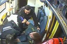 ambulance back violent paramedics attack footage shows shocking paramedic swns fix real avoided jail he videos credit