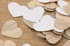 heart shaped decorations decoration shape paper confetti 50pcs engagement wood party wedding color set