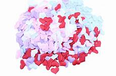 confetti wedding petals throwing 100pcs sponge 2cm shaped decorations heart party