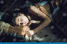 sleeping girl bed cute childhood preview