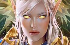 elf warcraft characters fantasy female high elves portrait girl cartoon women personnage elfe deviantart character races visit choose board cc