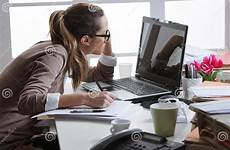 hard working woman office work stock photography preview