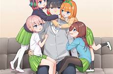 hanayome fuutarou toubun quintuplets nakano quintessential itsuki miku quintillizas quints yotsuba ichika uesugi gotoubun hermanas zerochan sisters futaro couch smol