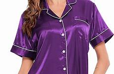 satin nightgown nightshirt sleepwear purple nightshirts pajamas