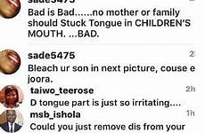 tongue fans son laide kissing bakare blasted screenshot 36ng nollywood yr reactions react shares actress old ld