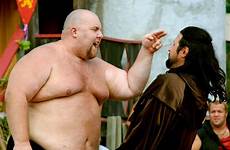 fat man shirtless bald long haired pointing men bearded finger his fight confrontation peakpx wallpaper crop online original