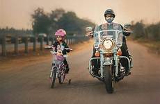 daughter biker duo father motorcycle lens krishnan sreekumar living