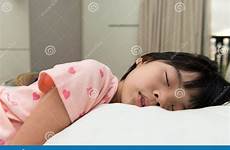 asian sleeping child girl stock innocent dream