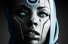 robot fi sci girl fiction science cyborg cyberpunk android futuristic choose board artist